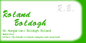 roland boldogh business card